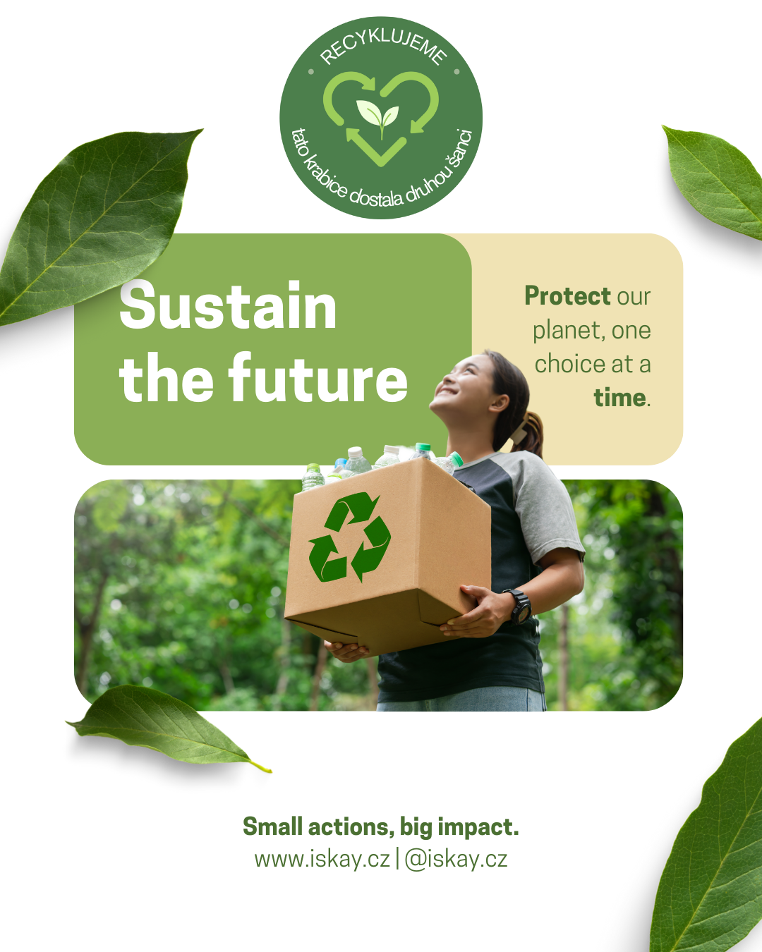 Green Organic Shapes Sustainability Recycling Instagram Post